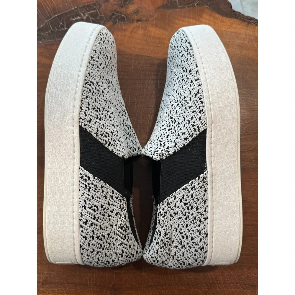 Vince Women's Knit Slip-On Sneakers Black White‎ Size 11 EUR 41 NWOT